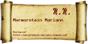 Marmorstein Mariann névjegykártya